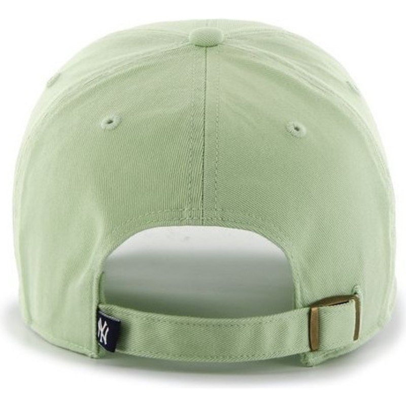 47-brand-curved-brim-white-logo-new-york-yankees-mlb-clean-up-light-green-cap