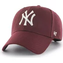47-brand-curved-brim-maroon-new-york-yankees-mlb-mvp-red-snapback-cap