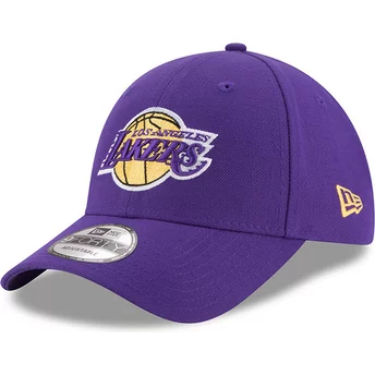 New Era Curved Brim 9FORTY The League Los Angeles Lakers NBA Purple Adjustable Cap