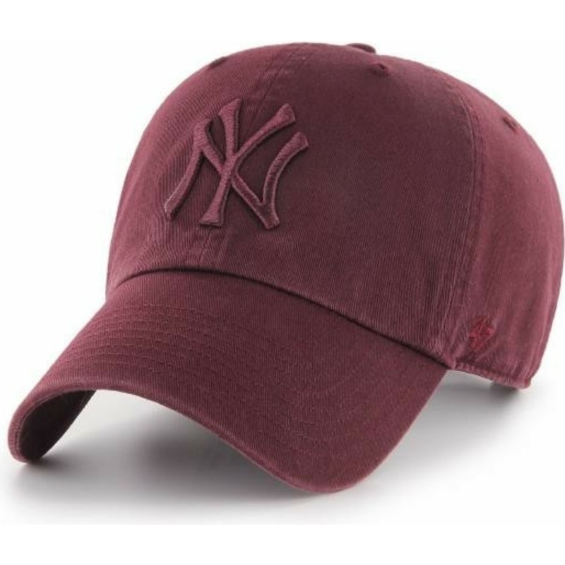 47-brand-curved-brim-maroon-logo-new-york-yankees-mlb-clean-up-maroon-cap