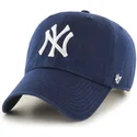 47-brand-curved-brim-new-york-yankees-mlb-clean-up-light-navy-blue-cap