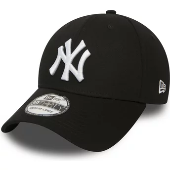 New Era Curved Brim 39THIRTY Classic New York Yankees MLB Black Fitted Cap
