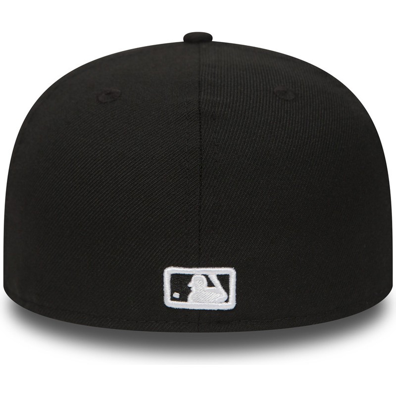 new-era-flat-brim-59fifty-essential-atlanta-braves-mlb-black-fitted-cap
