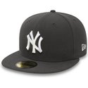 new-era-flat-brim-59fifty-essential-new-york-yankees-mlb-stone-grey-fitted-cap