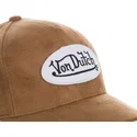 von-dutch-curved-brim-suede5-brown-adjustable-cap
