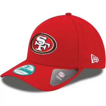 New Era Curved Brim 9FORTY The League San Francisco 49ers NFL Red Adjustable Cap
