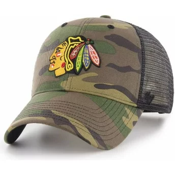 47 Brand Chicago Blackhawks NHL MVP Branson Camouflage Trucker Hat