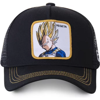 Capslab Vegeta Super Saiyan VE4 Dragon Ball Black Trucker Hat