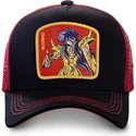 capslab-scorpio-sco-saint-seiya-knights-of-the-zodiac-black-and-red-trucker-hat