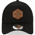 new-era-a-frame-9forty-heritage-patch-black-trucker-hat