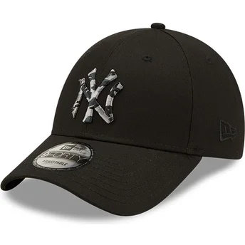 new-era-curved-brim-9forty-camo-infill-new-york-yankees-mlb-black-adjustable-cap