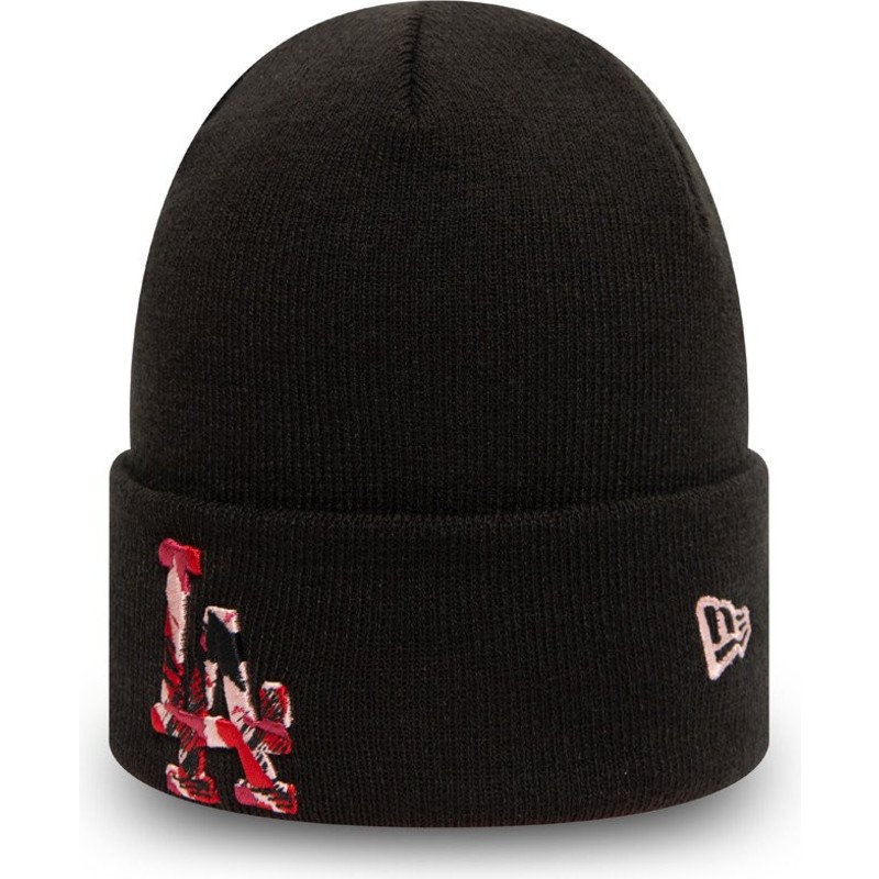 new-era-knit-cuff-camo-infill-los-angeles-dodgers-mlb-black-beanie