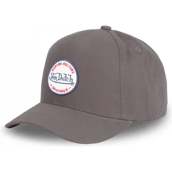 Von Dutch Curved Brim Kustom Kulture COL GRE Grey Snapback Cap