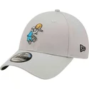 new-era-curved-brim-youth-9forty-sporty-kids-looney-tunes-bugs-bunny-grey-adjustable-cap