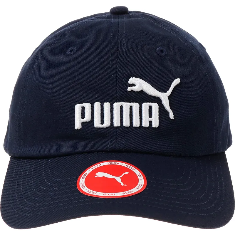 puma-curved-brim-youth-essentials-navy-blue-adjustable-cap