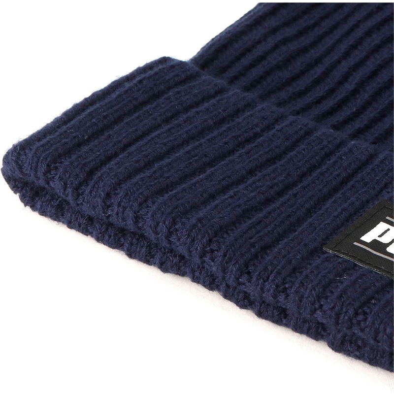 puma-ribbed-classic-cuff-navy-blue-beanie