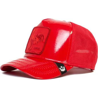 Goorin Bros. Rooster Cock Big Red Patent Leather The Farm Red Trucker Hat