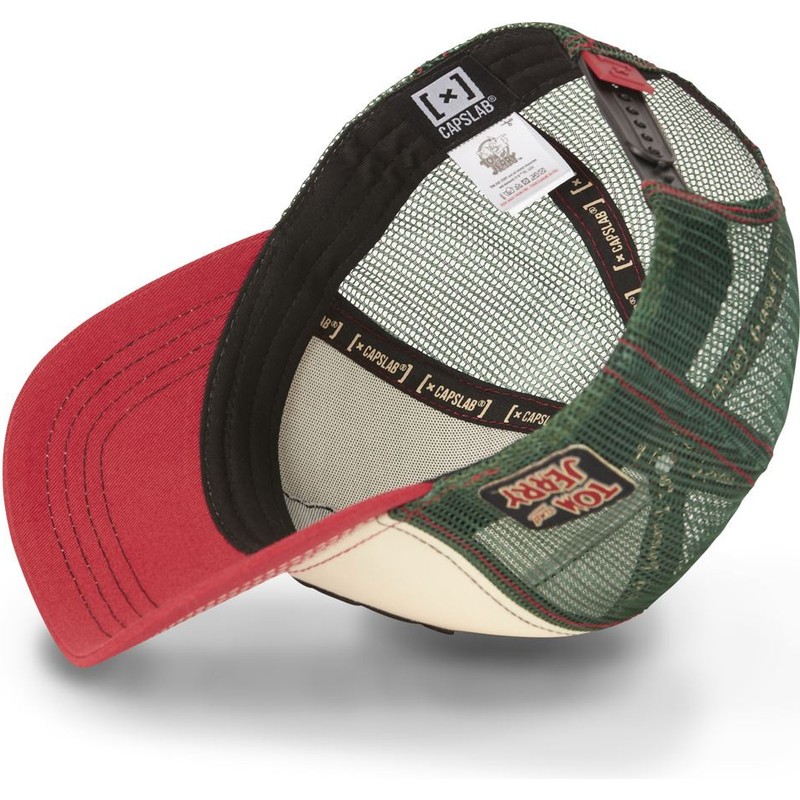 capslab-tom-and-jerry-tj2-looney-tunes-beige-red-and-green-trucker-hat