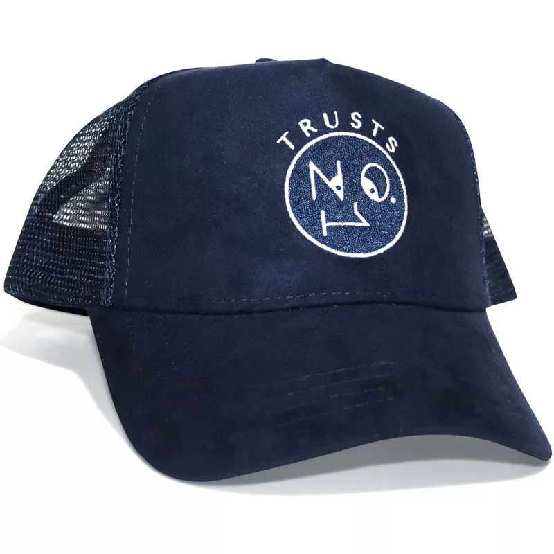 the-no1-face-trusts-no1-suede-navy-white-logo-navy-blue-trucker-hat