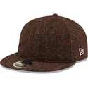 new-era-flat-brim-9fifty-tweed-brown-adjustable-cap