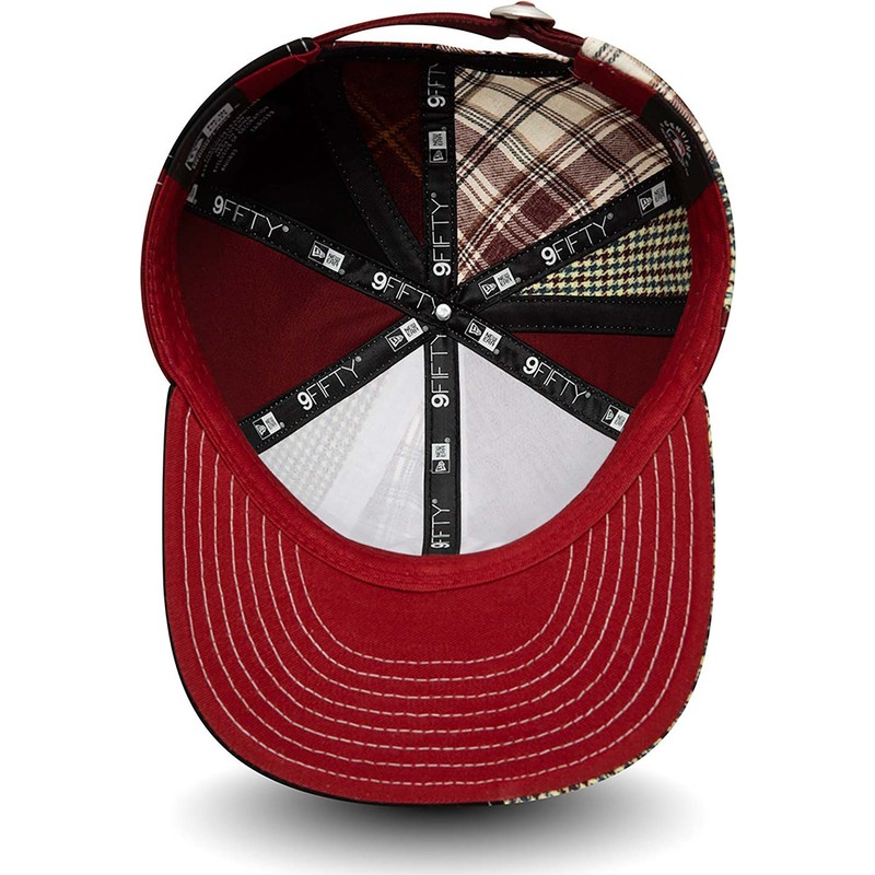 new-era-flat-brim-9fifty-patch-panel-new-york-yankees-mlb-red-and-black-adjustable-cap