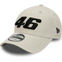new-era-curved-brim-valentino-rossi-vr46-9forty-essential-motogp-beige-adjustable-cap
