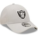 new-era-curved-brim-9forty-repreve-las-vegas-raiders-nfl-grey-adjustable-cap