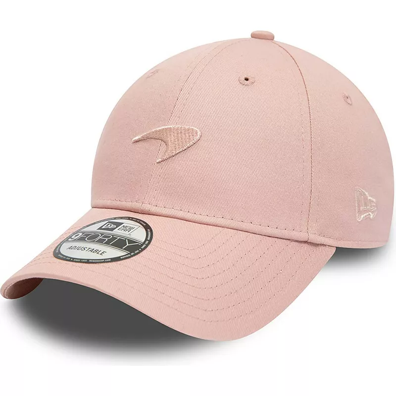 new-era-curved-brim-pink-logo-9forty-seasonal-mclaren-racing-formula-1-pink-adjustable-cap