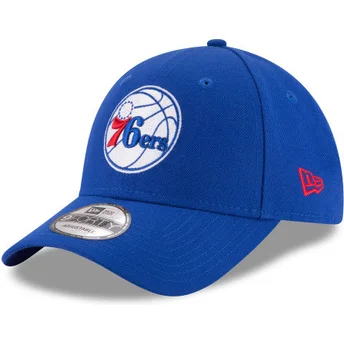New Era Curved Brim 9FORTY League Philadelphia 76ers NBA Blue Adjustable Cap