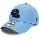 new-era-curved-brim-9forty-historic-logo-blue-adjustable-cap