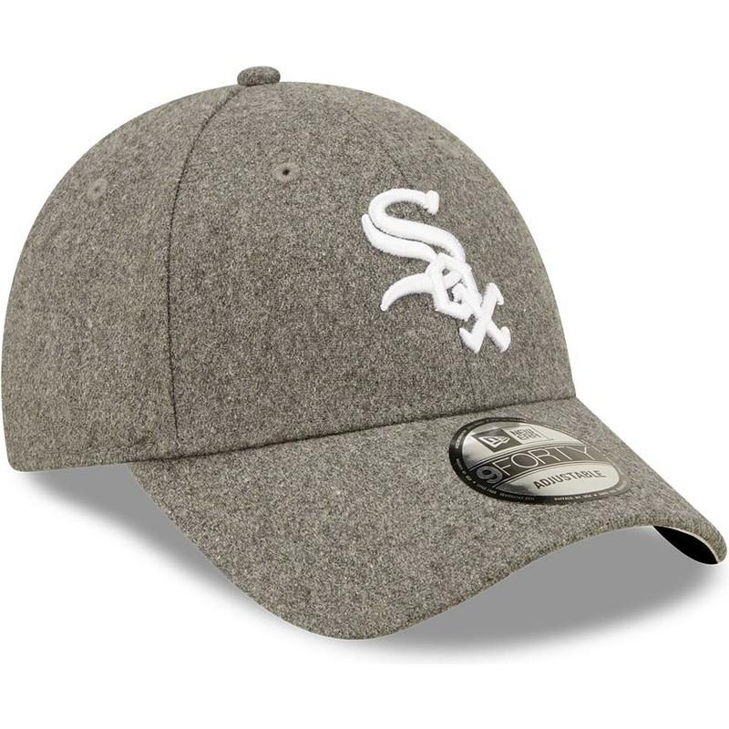 new-era-curved-brim-9forty-the-league-melton-chicago-white-sox-mlb-grey-adjustable-cap
