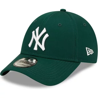New Era Curved Brim 9FORTY League Essential New York Yankees MLB Dark Green Adjustable Cap