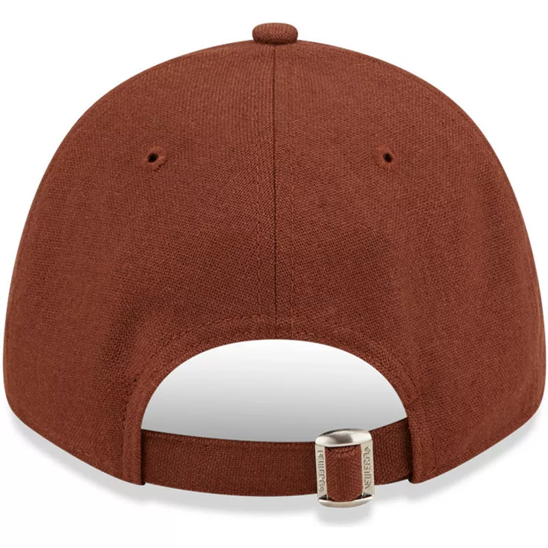 new-era-curved-brim-9forty-linen-new-york-yankees-mlb-brown-adjustable-cap