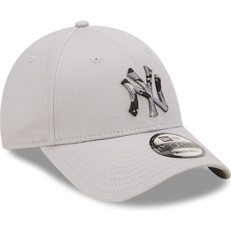 new-era-curved-brim-9forty-seasonal-infill-new-york-yankees-mlb-grey-adjustable-cap