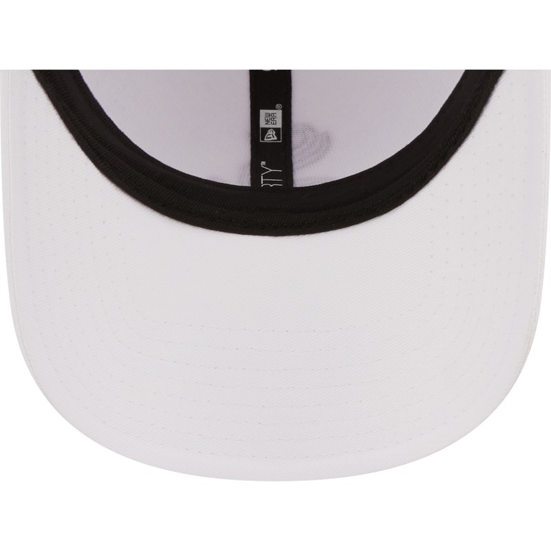 new-era-curved-brim-black-logo-9forty-league-essential-chicago-white-sox-mlb-white-adjustable-cap