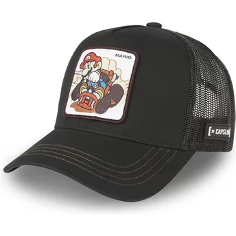 Capslab Mario Kart TUR1 Super Mario Bros. Black Trucker Hat