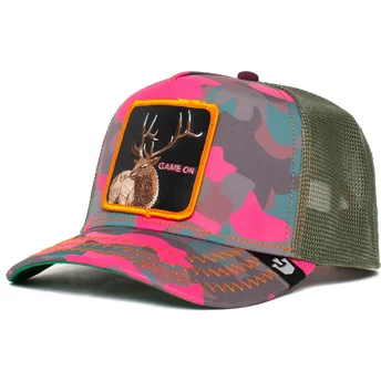Goorin Bros. Deer Game On Elk Season Dreams The Farm Camouflage and Pink Trucker Hat