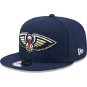 new-era-flat-brim-9fifty-draft-edition-2023-new-orleans-pelicans-nba-navy-blue-snapback-cap