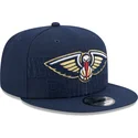 new-era-flat-brim-9fifty-draft-edition-2023-new-orleans-pelicans-nba-navy-blue-snapback-cap