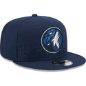 new-era-flat-brim-9fifty-draft-edition-2023-minnesota-timberwolves-nba-navy-blue-snapback-cap