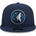 new-era-flat-brim-9fifty-draft-edition-2023-minnesota-timberwolves-nba-navy-blue-snapback-cap