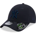 new-era-curved-brim-navy-blue-logo-9forty-repreve-new-york-yankees-mlb-navy-blue-adjustable-cap