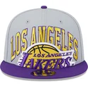 new-era-flat-brim-9fifty-tip-off-2023-los-angeles-lakers-nba-grey-and-purple-snapback-cap