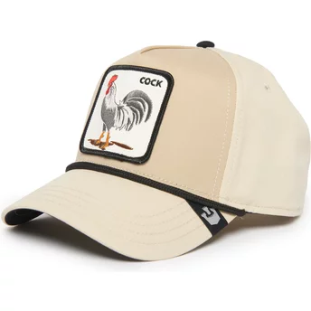 Goorin Bros. Curved Brim Cock Rooster 100 The Farm All Over Canvas Beige Snapback Cap