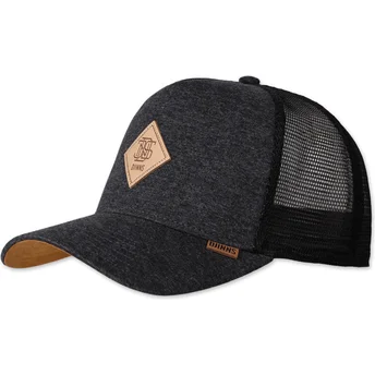 Djinns HFT Jersey Patch Dark Grey and Black Trucker Hat