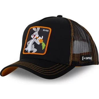 Capslab Bugs Bunny LOO7 BU1 Looney Tunes Black Trucker Hat