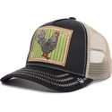 goorin-bros-rooster-ye-olde-cock-the-farm-retro-classic-black-and-beige-trucker-hat