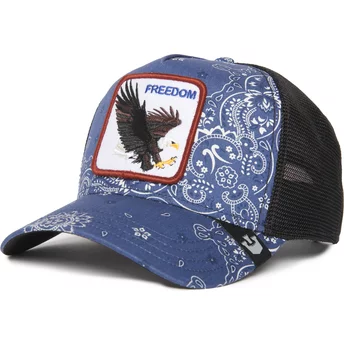 Goorin Bros. Eagle Freedom A the W in a D The Farm Paisley Navy Blue Trucker Hat