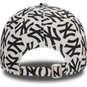 new-era-curved-brim-9forty-monogram-new-york-yankees-mlb-beige-and-black-adjustable-cap