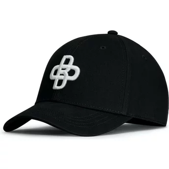Oblack Curved Brim Baseball Peach Black Adjustable Cap
